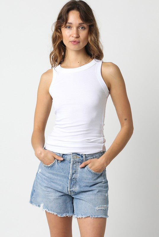 Slinky Rib Tank - White