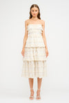 Rumi Midi Dress - Cream Lace