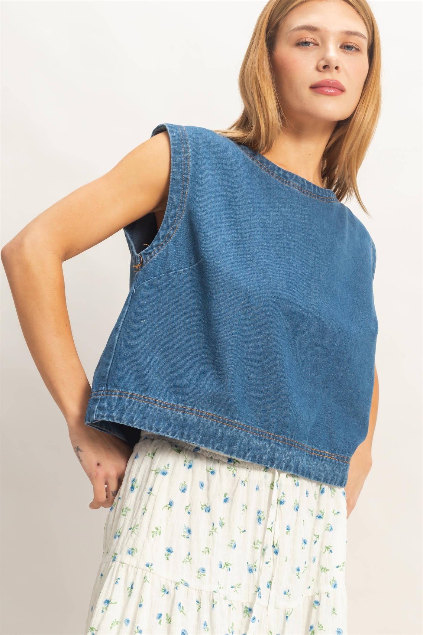 Denim Top - Blue Denim
