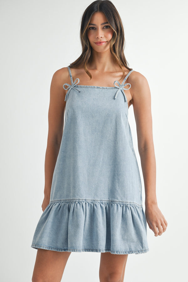 Denim Bow Dress