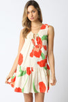 Orange Floral Dress