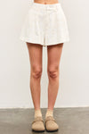 Ivory Floral Shorts
