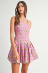 Fuchsia Floral Mini Dress