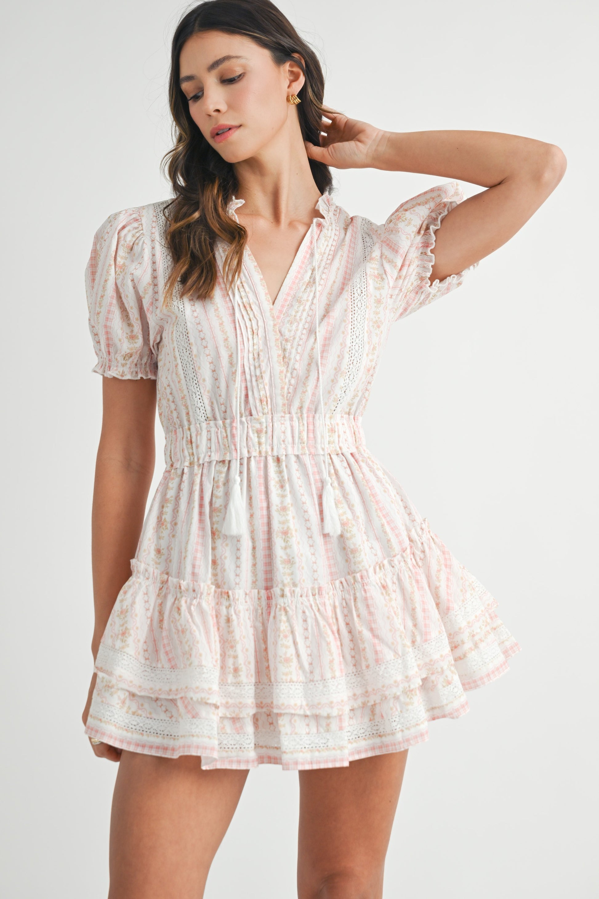 Coral Floral Mini Dress