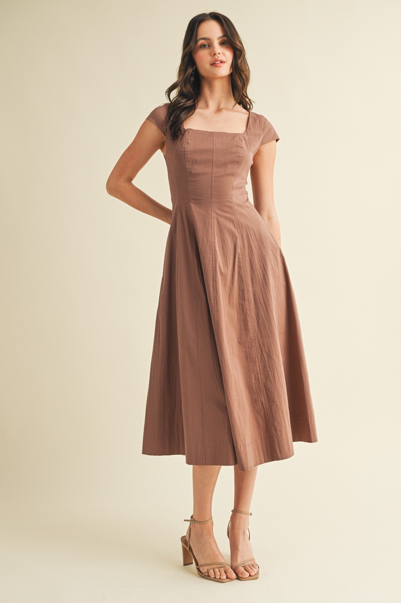 Cocoa Square Neck Dress