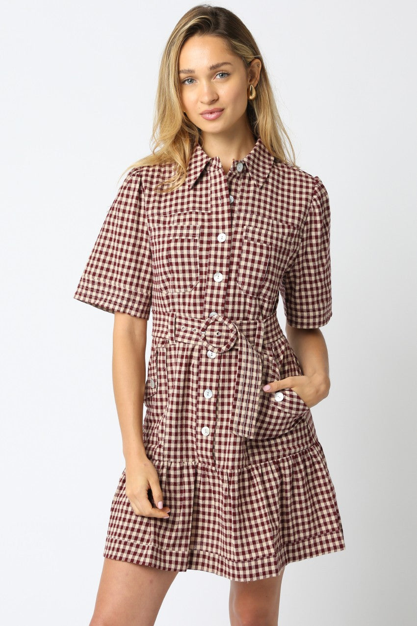 Erika Dress - Burgundy