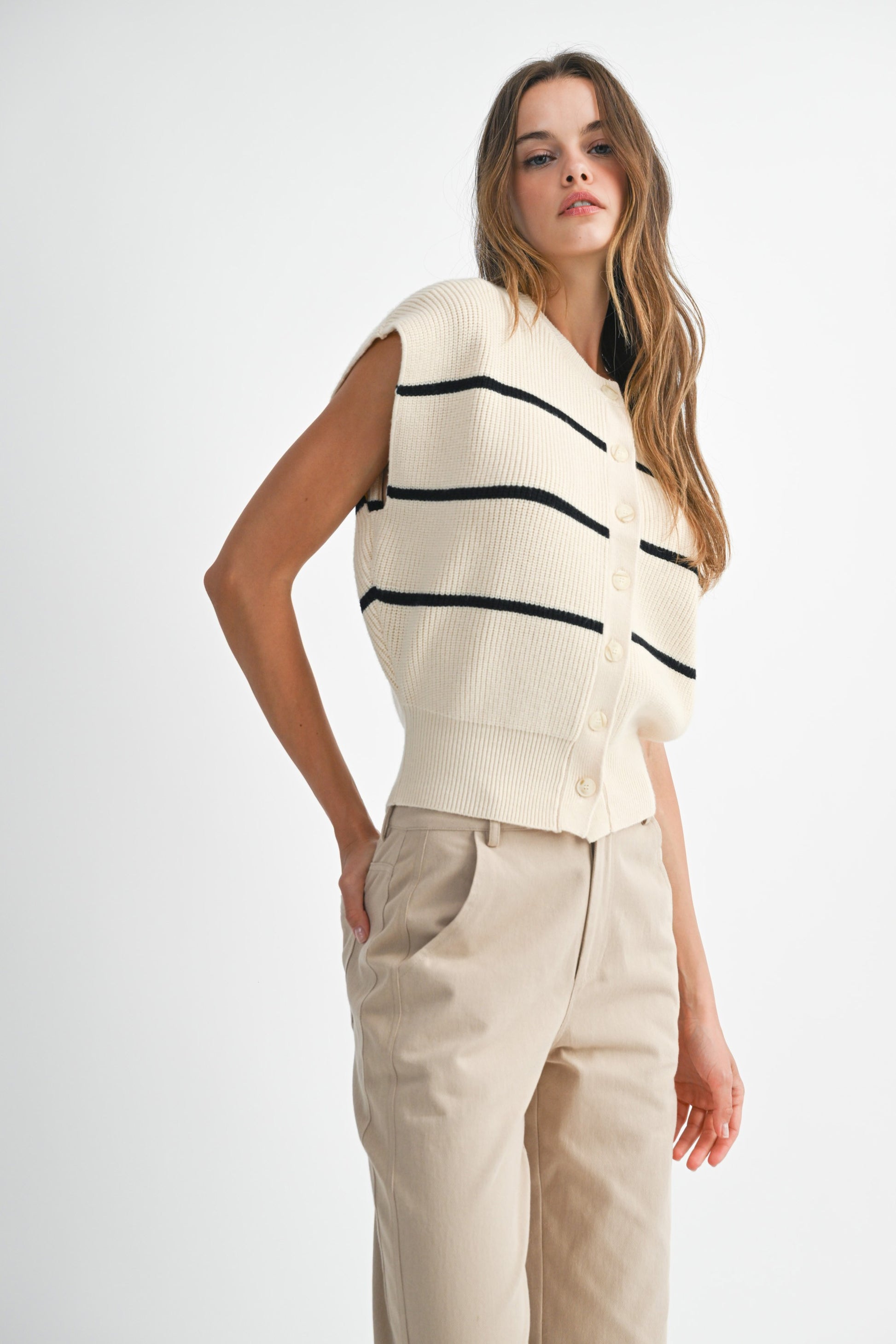 Stripe Knit Vest