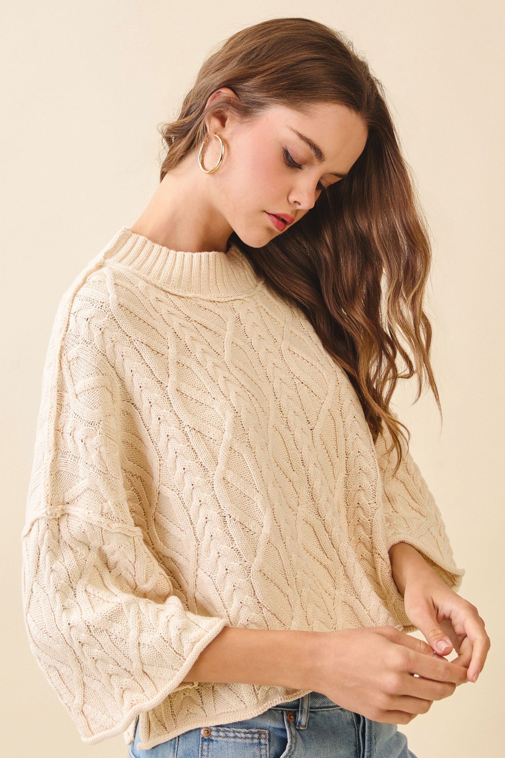 Cream Cable Sweater