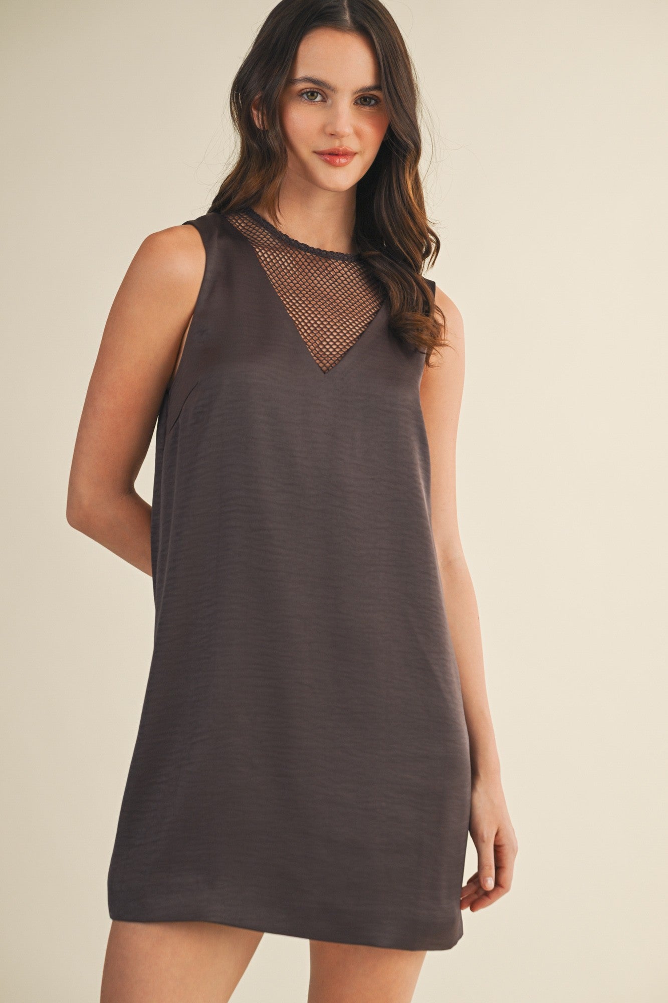 Truffle Mesh Mini Dress