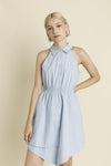 Baby Blue Poplin Shirt Dress
