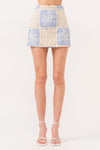 Carmine Blue Crochet Skirt