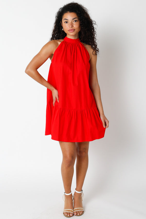 Red Halter Dress