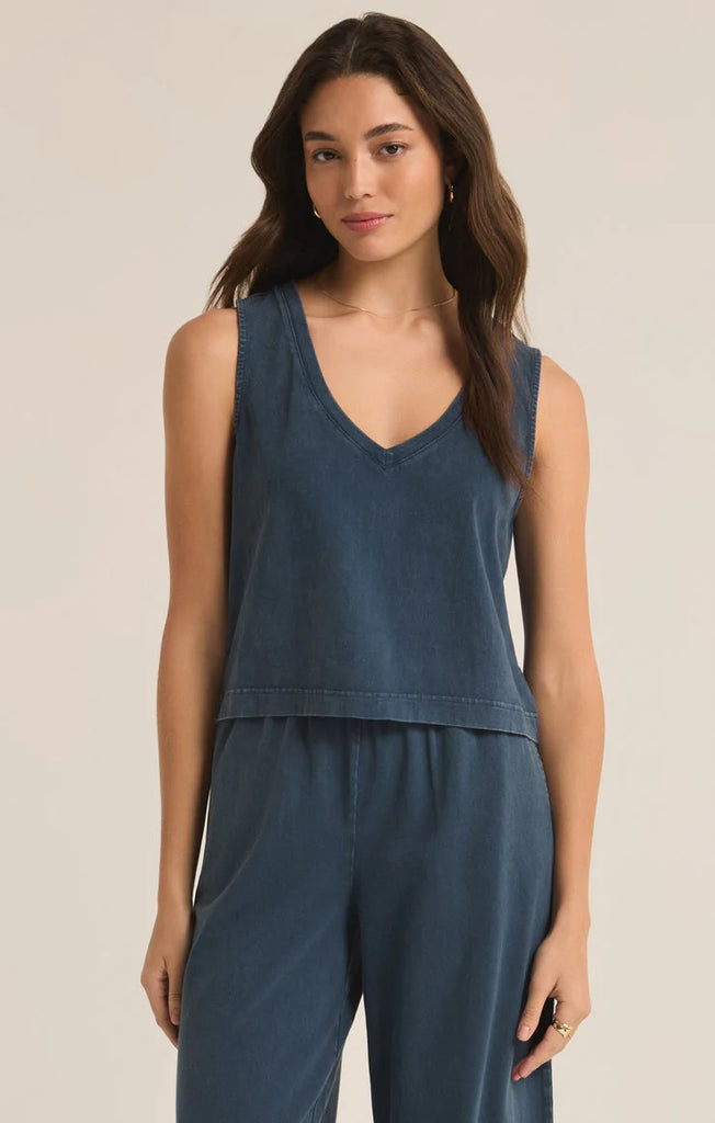 Sloane V-Neck Top Midnight