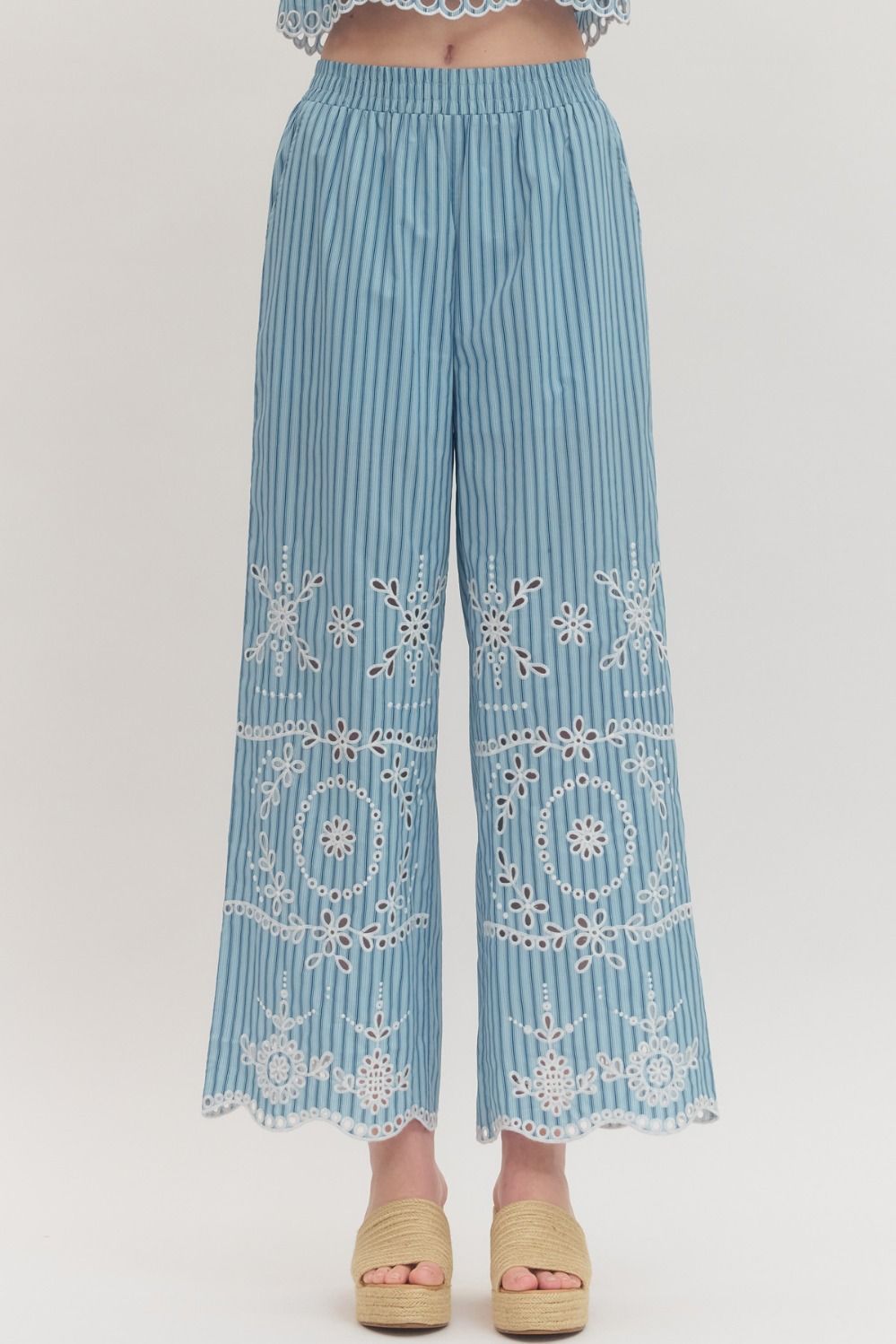 Eyelet Stripe Pant