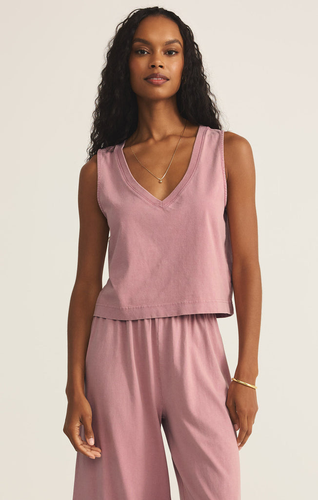 Sloane V - Neck Top - Pink